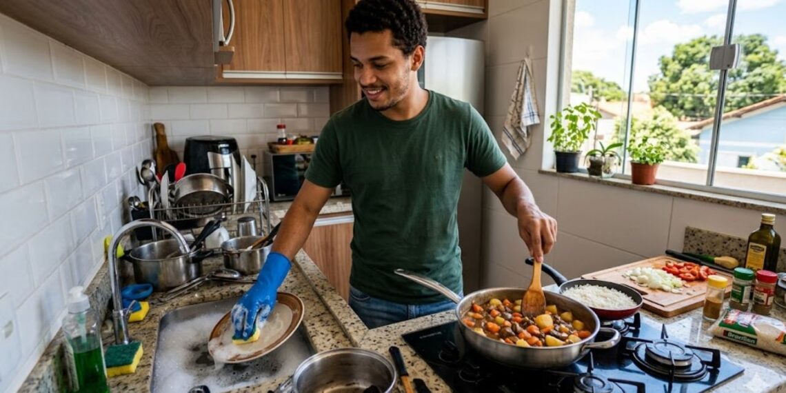 Pessoas que arrumam enquanto cozinham têm essas características, segundo a psicologia
