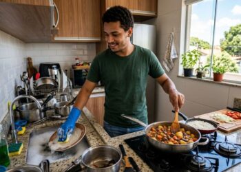 Pessoas que arrumam enquanto cozinham têm essas características, segundo a psicologia