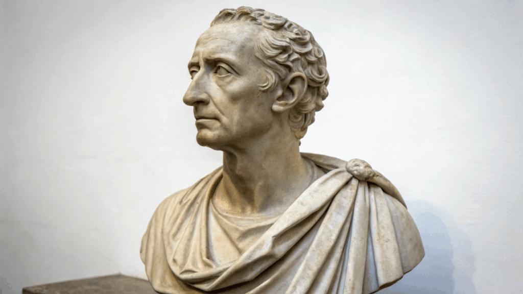 Montesquieu, teórico da separação dos poderes e autor de O Espírito das Leis: “Todo homem que tem poder tende a abusar dele”