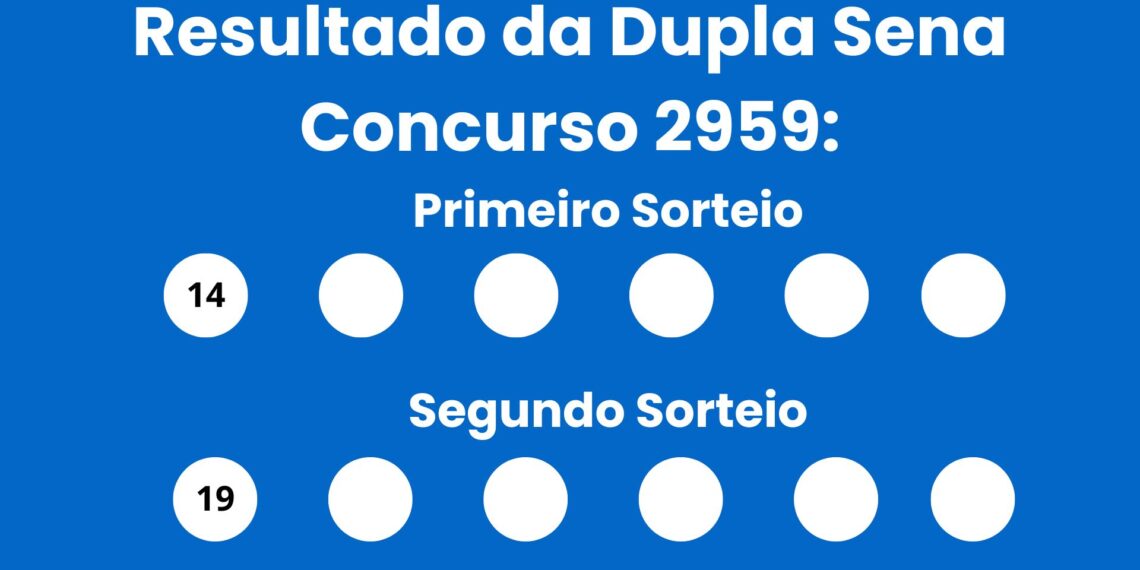 Resultado da Dupla Sena: veja números e ganhadores do concurso 2959 (quarta,20/05) e como resgatar