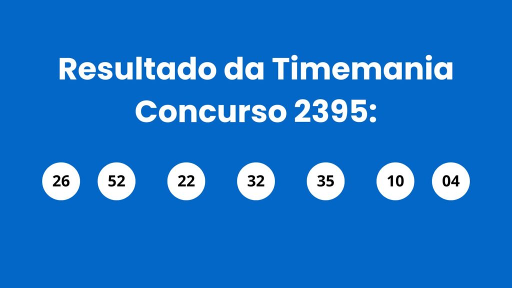 Resultado da Timemania: veja números e ganhadores do concurso 2395 (sábado,23/05) e como resgatar