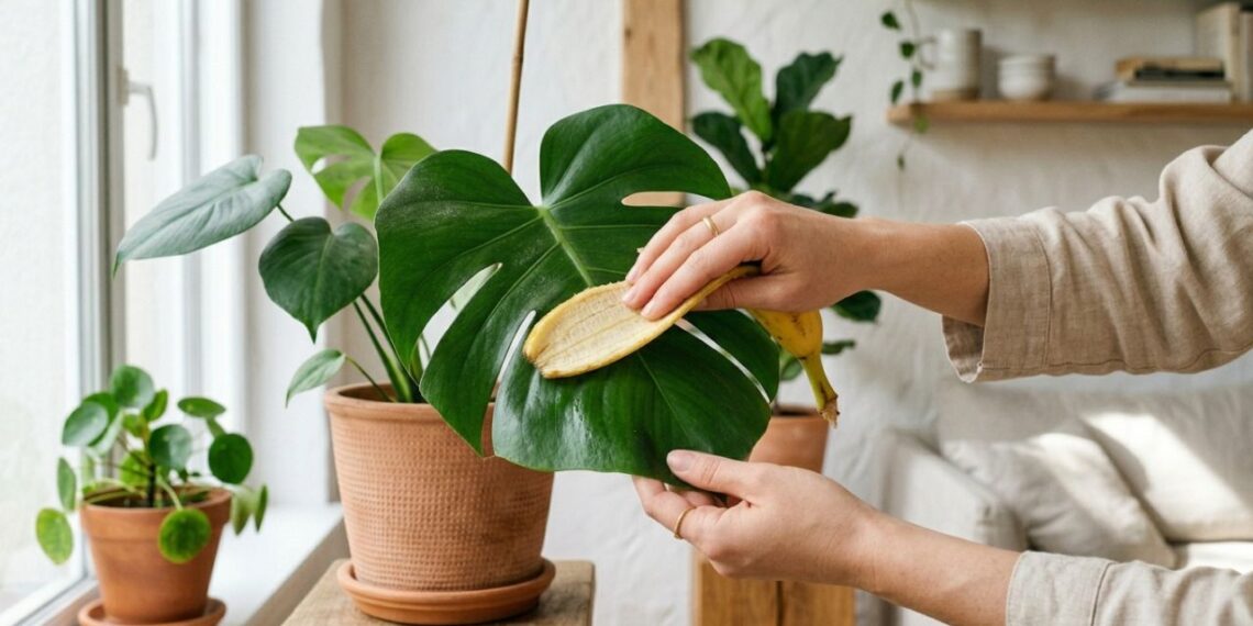 Limpar as folhas das plantas de interior com casca de banana: quais os benefícios estéticos e para que serve