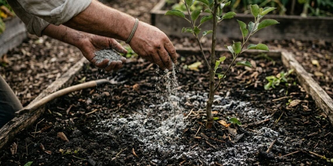 A mistura caseira de cinzas de madeira que corrige a acidez do solo e ajuda as frutíferas a produzirem melhor
