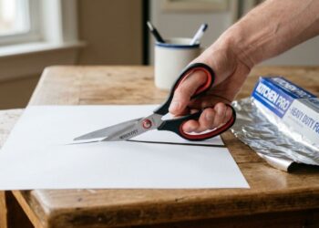 Como afiar uma tesoura cega em 30 segundos, faça a lâmina voltar a cortar perfeitamente usando apenas um item que você tem em casa