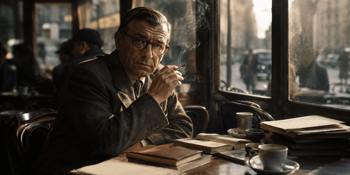 Jean-Paul Sartre, existencialista influente e intelectual engajado: “O homem está condenado a ser livre.”