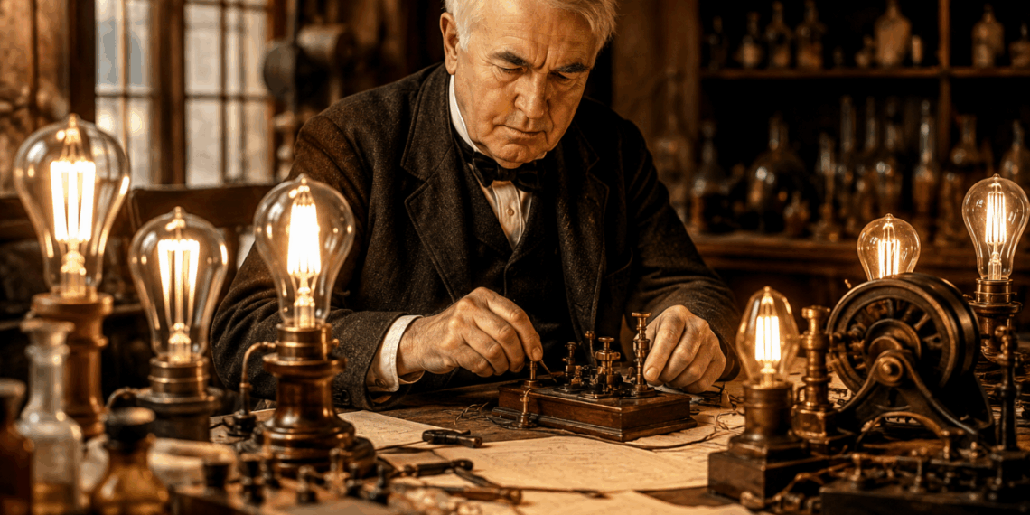Thomas Edison, criador incansável e empresário tecnológico: “Gênio é um por cento inspiração e noventa e nove por cento transpiração.”