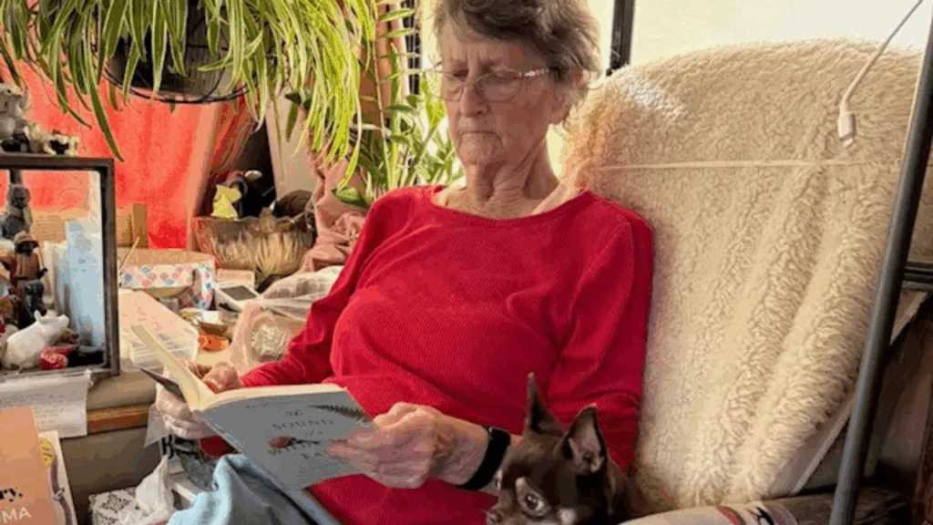 Vivo em uma pequena casa móvel aos 81 anos; tenho tudo o que preciso