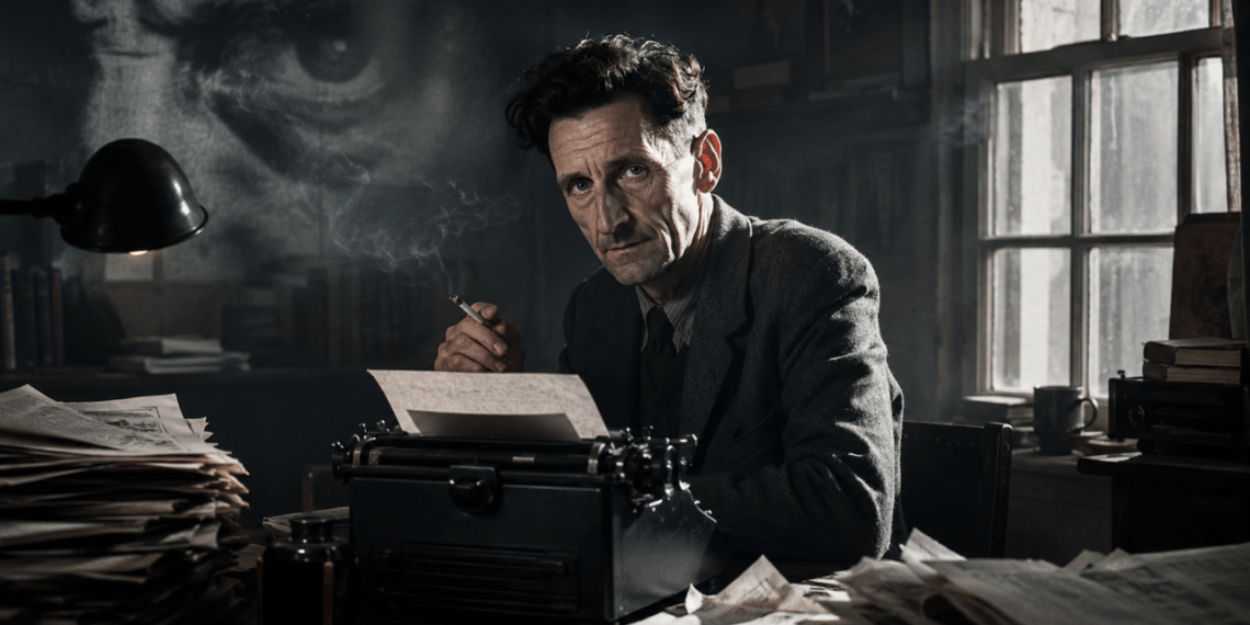 George Orwell, crítico político e autor distópico: “Em tempos de mentira universal, dizer a verdade é um ato revolucionário.”