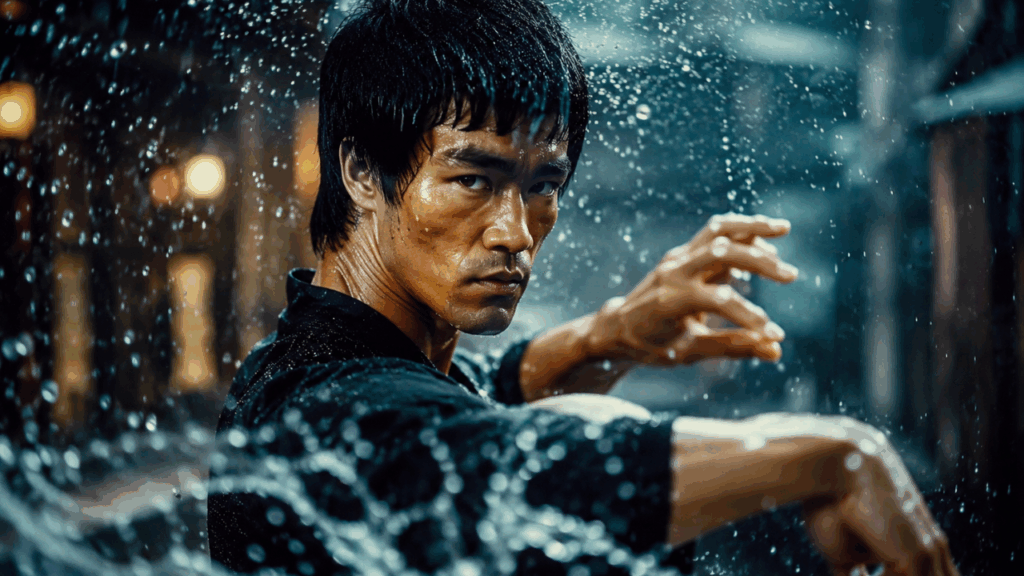 Bruce Lee, mestre das artes marciais e filósofo da disciplina: “Seja como a água.”