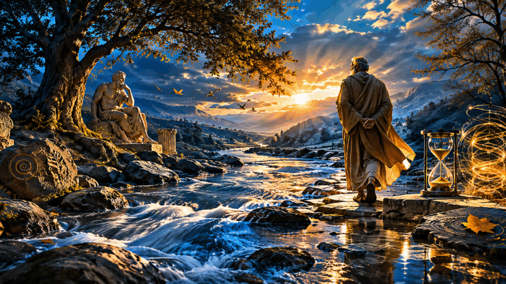 Heraclitus, filósofo da mudança e do fluxo constante: “Nada é permanente, exceto a mudança.”