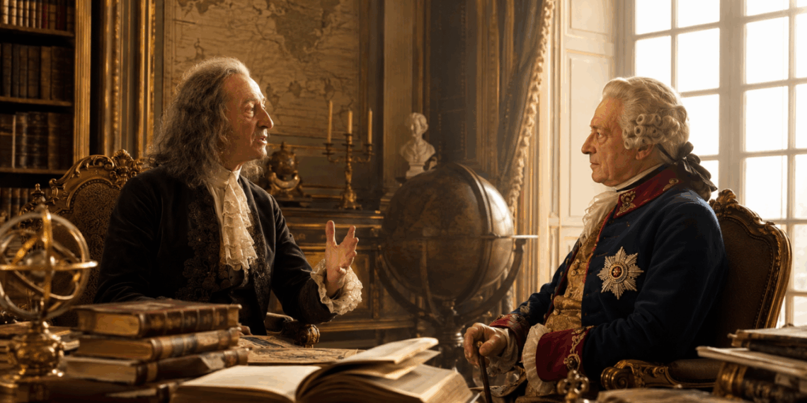Voltaire, ao descrever Frederico II da Prússia, afirmou: “Ele pensa como um filósofo e governa como um rei.”