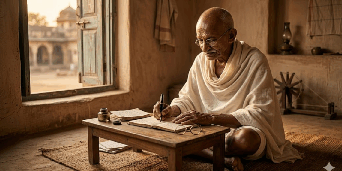 Citação do dia de Mahatma Gandhi: “Seja a mudança que você quer ver no mundo”: ensinamentos inspiradores sobre transformação pessoal, exemplo moral e impacto coletivo, por Mahatma Gandhi, símbolo mundial da resistência pacífica.