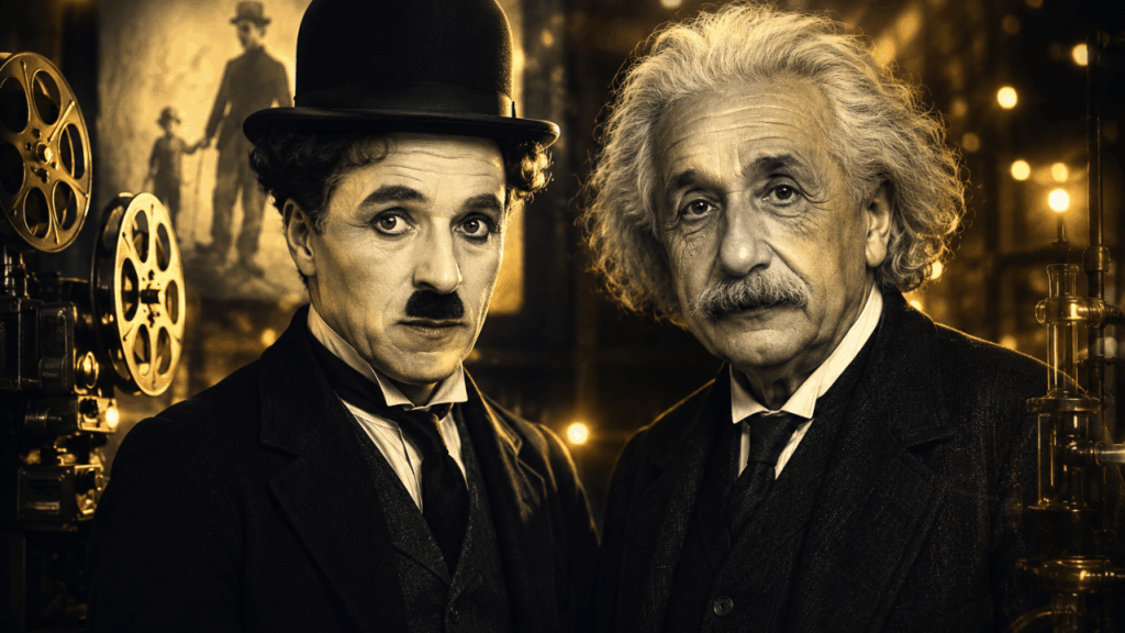 Charlie Chaplin, ao conhecer Albert Einstein em Hollywood, comentou: “O que mais admiro em sua arte é sua universalidade. O mundo inteiro o admira, mesmo sem entender uma palavra do que você diz.”