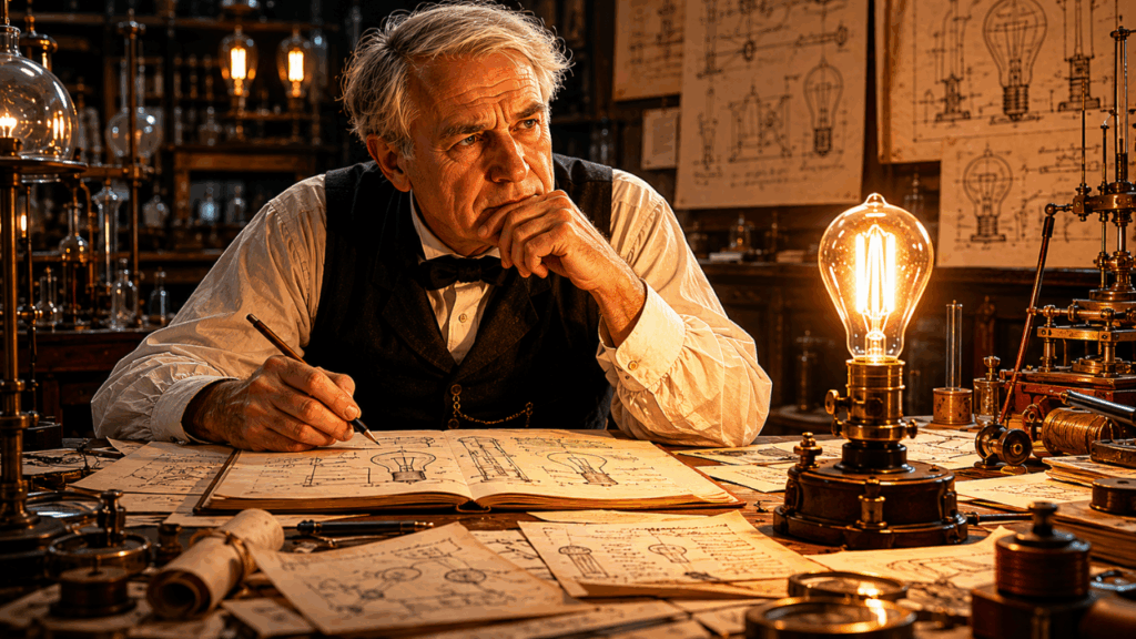 Thomas Edison, ao ser questionado sobre seus milhares de experimentos fracassados antes da lâmpada elétrica, respondeu: “Eu não falhei. Apenas descobri 10 mil maneiras que não funcionam.”