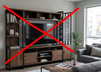 Adeus aos painéis de televisão gigantes com rack acoplado que ocupam a parede toda da sala: as tendências de estantes leves de estrutura metálica que vão dominar em 2026