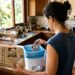 Colocar folhas de jornal amassado no fundo da lixeira da cozinha sob o saco plástico: um truque inteligente para absorver o chorume e evitar o mau cheiro