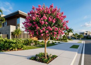 A árvore de folhas redondas que virou a favorita de calçadas estreitas porque suas raízes crescem direto para baixo e seu tronco fino não atrapalha o piso tátil