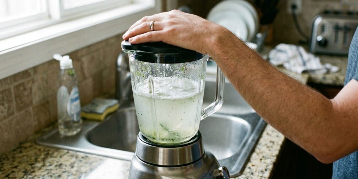 Como limpar o copo do liquidificador sujo em apenas 30 segundos: o truque fácil de bater água morna com algumas gotas de detergente que sempre funciona