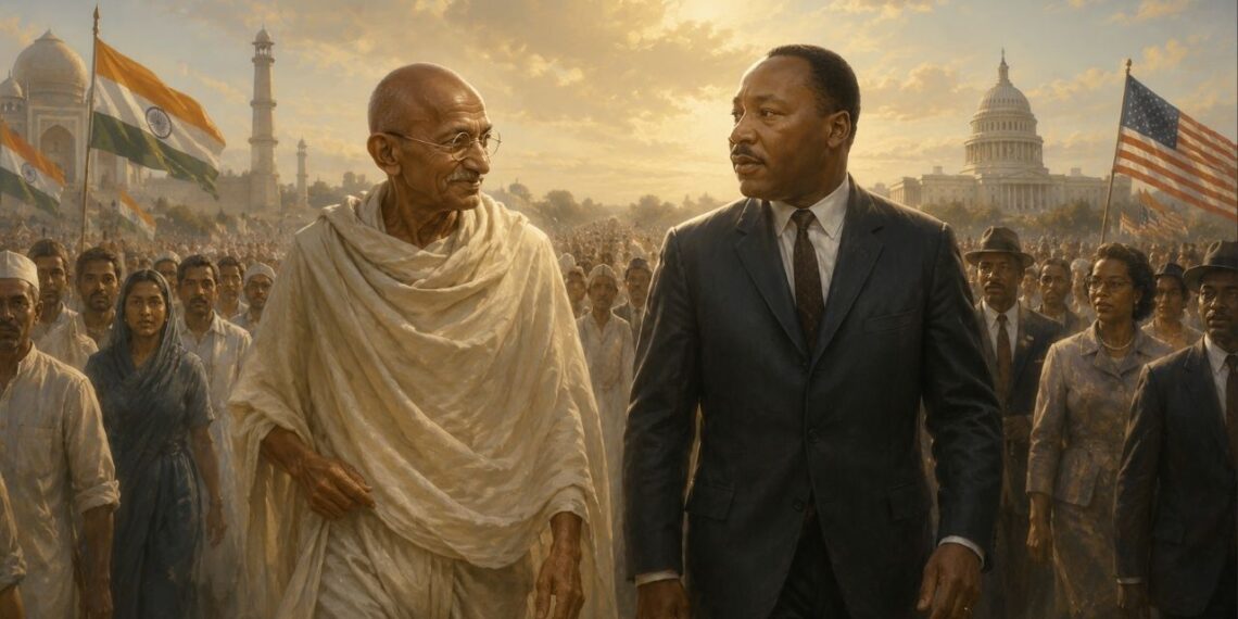 Martin Luther King Jr., ao comentar as ideias de resistência pacífica de Mahatma Gandhi, disse: "Cristo me deu a mensagem, mas Gandhi me deu o método."