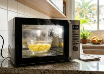 Fazer o micro-ondas girar por três minutos com uma tigela de água e fatias de limão: para que serve e por que recomendam