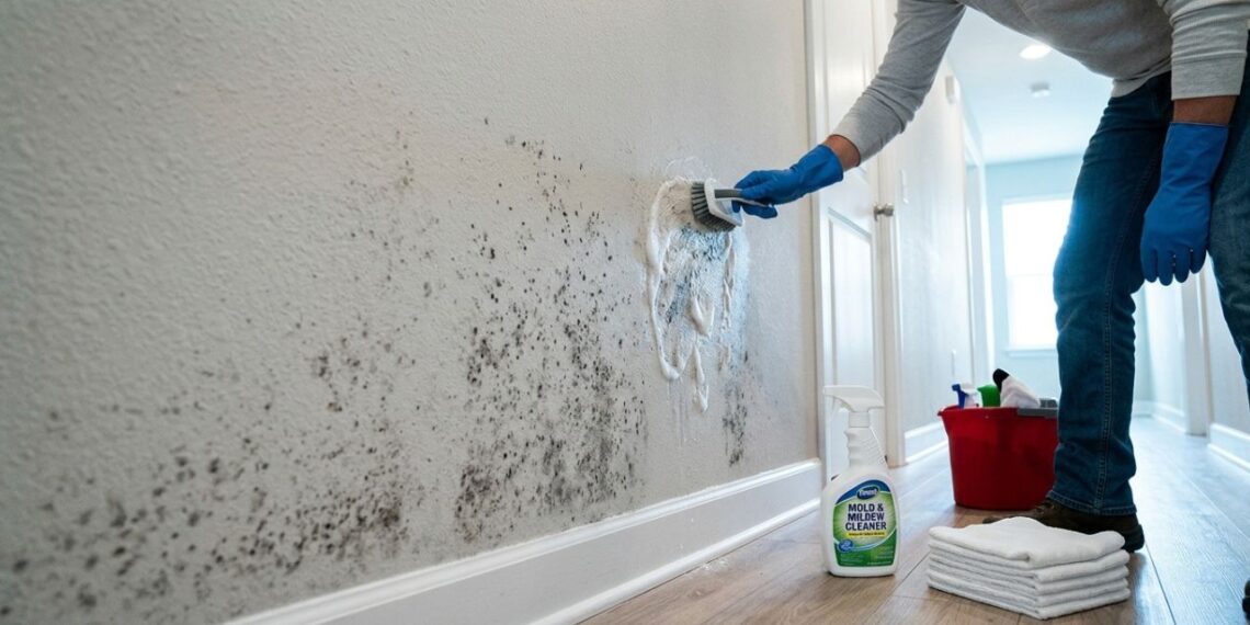 Como tirar mofo escuro das paredes no inverno: o truque fácil da solução borrifada de água sanitária e água que sempre funciona