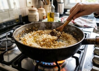 O que significa "arroz refogado" e por que isso altera tanto o resultado?