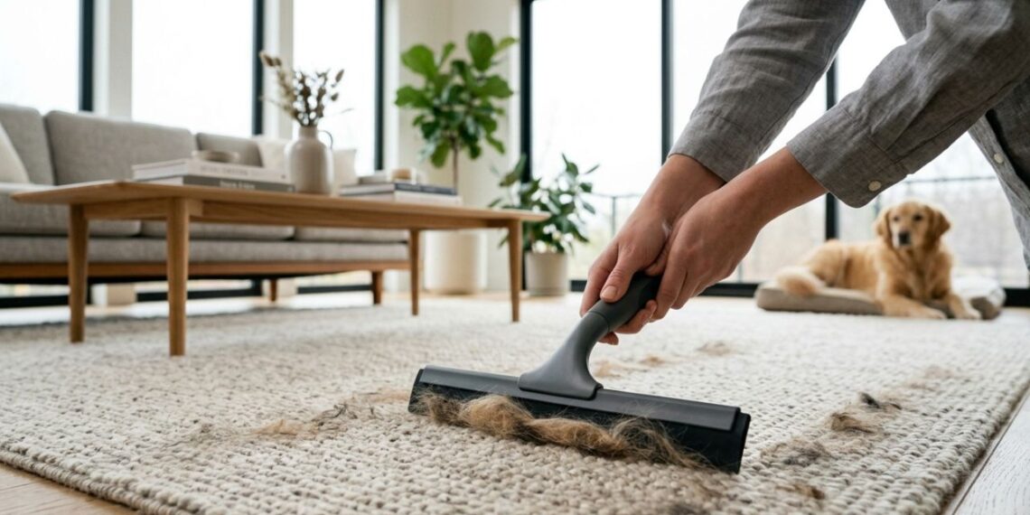 Como remover pelos de cachorro do tapete ou carpete: o truque fácil de puxar com um rodo de pia úmido que está na moda e sempre funciona