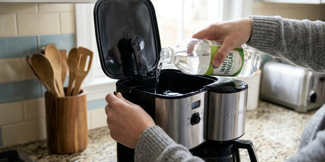 Colocar vinagre branco no reservatório da cafeteira: para que serve e por que você deve fazer