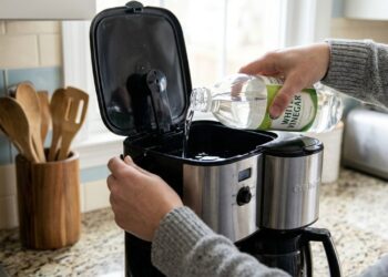 Colocar vinagre branco no reservatório da cafeteira: para que serve e por que você deve fazer