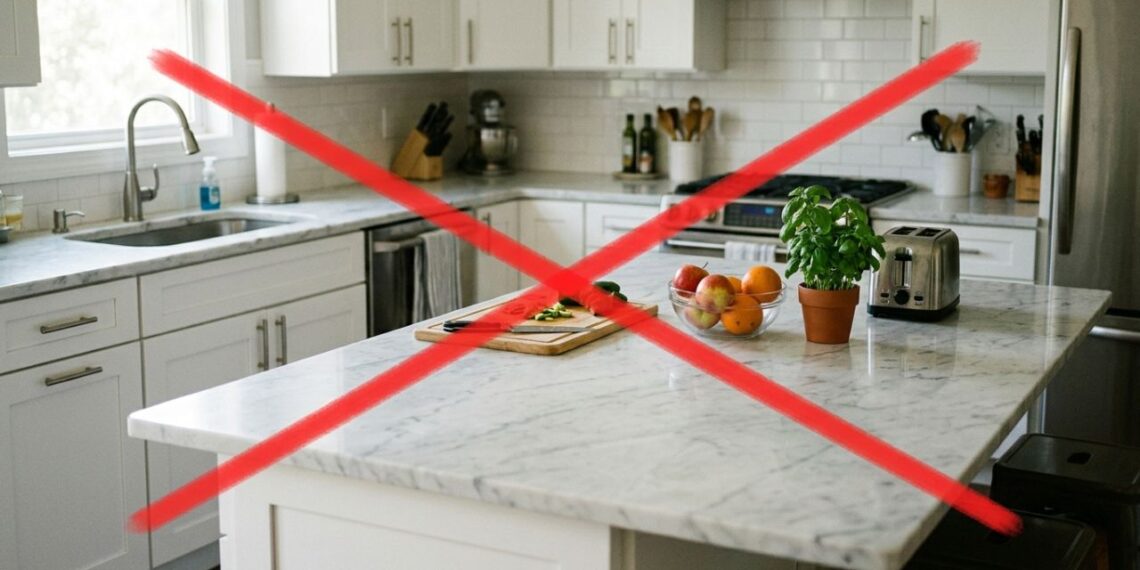 Adeus ao mármore claro na bancada da cozinha: a nova tendência é mais resistente, sustentável e não mancha com vinho