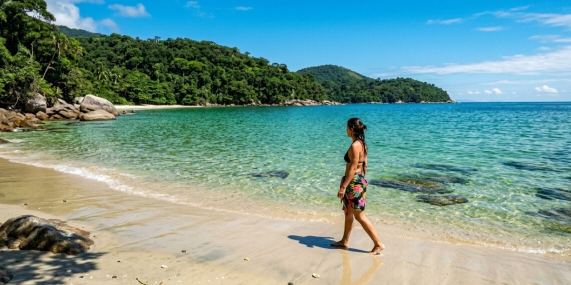 A ilha paulista com sete praias de águas cristalinas e uma trilha subaquática única no litoral norte