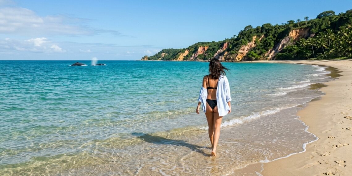 A antiga vila de pescadores que atraí visitantes do mundo inteiro com águas da cor do Caribe e baleias jubarte na costa