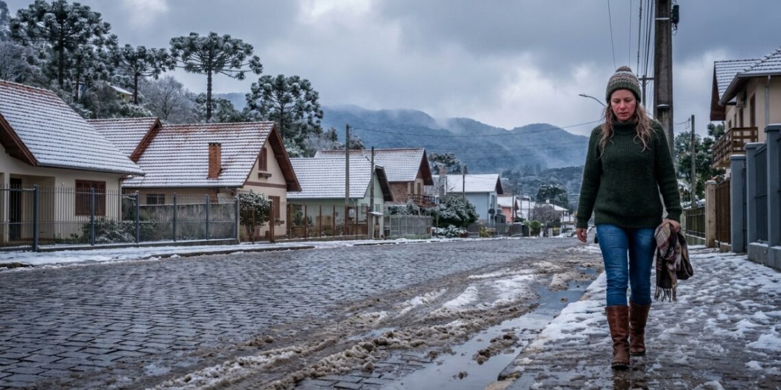 A cidade gaúcha de quase 800 metros de altitude onde o Brasil às vezes amanhece coberto de neve