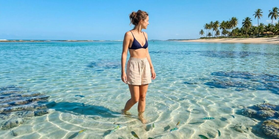 Mar tão claro que vira aquário natural: a cidade alagoana a 30 km da capital tem piscinas de água morna cheias de peixes coloridos