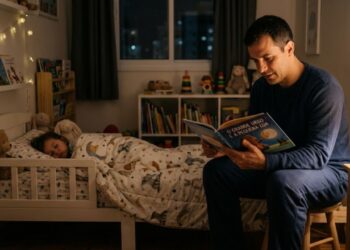 A psicologia explica como ler para os filhos antes de dormir fortalece a empatia e a inteligência emocional