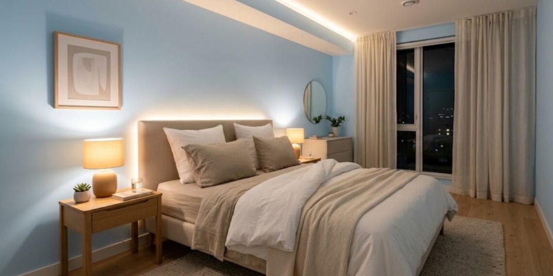 Essa cor no quarto pode deixar seu cérebro mais relaxado e melhorar suas noites de sono