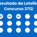 Números sorteados do resultado da Lotofácil 3712 — terça-feira, 16 de junho de 2026