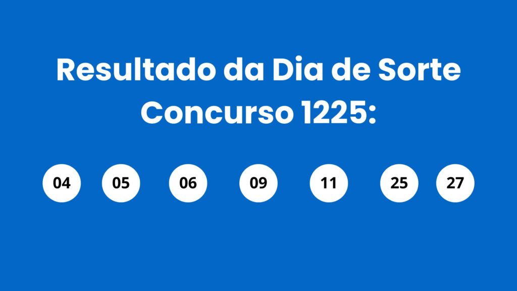 Dia de Sorte 1225 acumula e prêmio dispara para R$ 600 mil, veja os números sorteados
