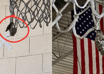 Bombeiros suspendem jogo de basquete depois de descobrir o que estava acontecendo dentro da cesta