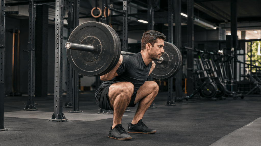 A respiração durante o agachamento que a maioria inverte sem saber e o motivo pelo qual esse erro aumenta a pressão intra-abdominal e sobrecarrega a coluna em cada repetição