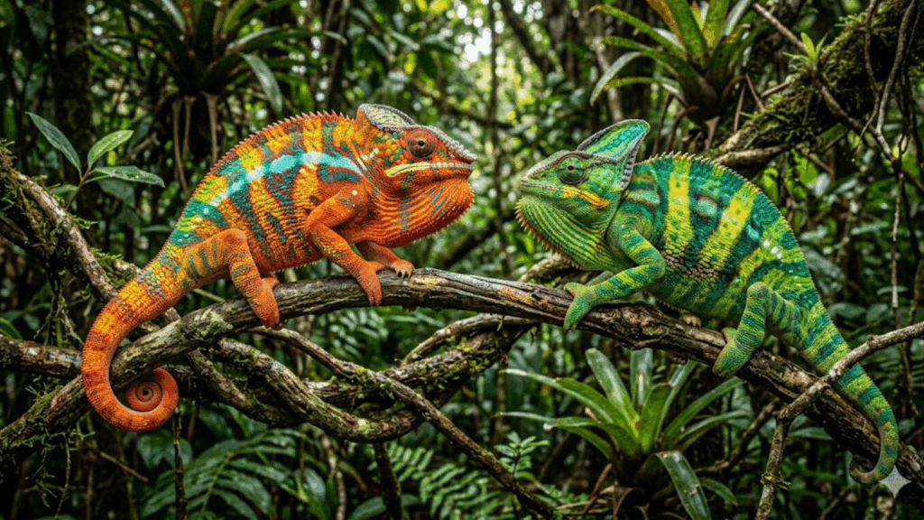 O camaleão que não muda de cor para se camuflar mas para se comunicar, expressar emoções e regular temperatura corporal num sistema de sinalização que a ciência ainda não decifrou completamente