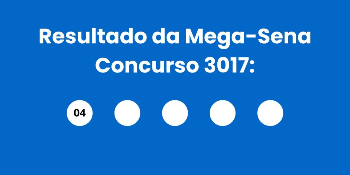 Mega-Sena 3017 acumula e prêmio vai a R$ 12 milhões veja os números sorteados