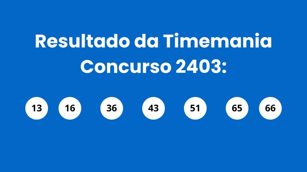 Timemania 2403: alguém ganhou os R$ 450 mil? Veja o resultado do concurso de domingo (14/06)