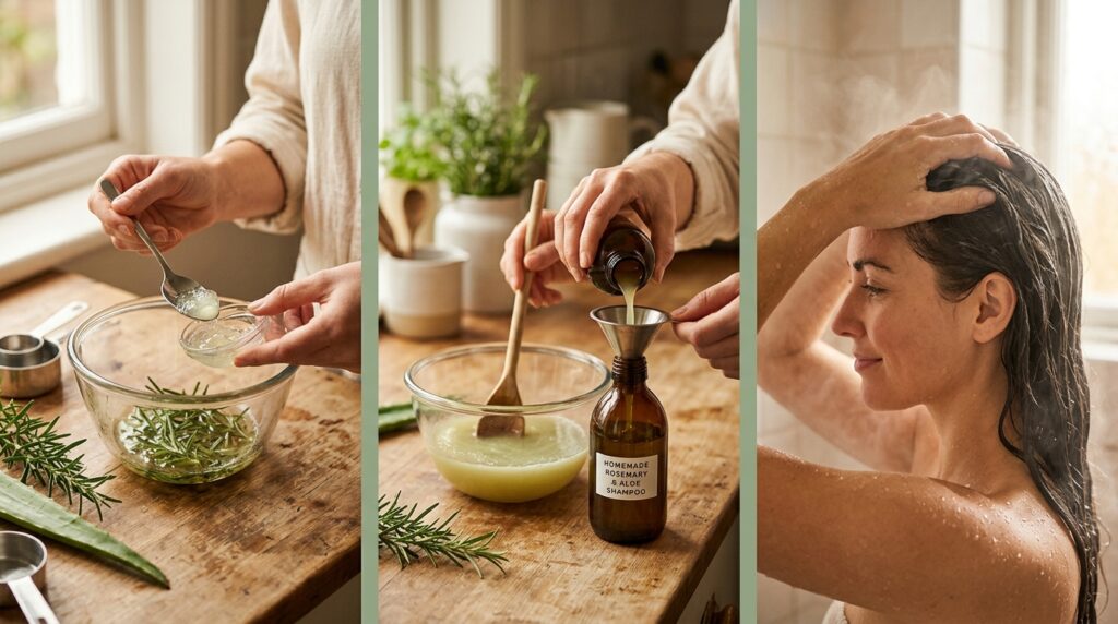 Como fazer o cabelo crescer mais rápido: o shampoo caseiro de alecrim e aloe que acelera o crescimento dos fios