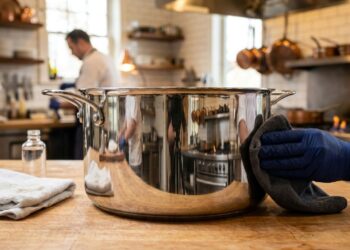 Como limpar panelas e pias de aço inox opacas e devolver o brilho espelhado: o truque fácil de esfregar uma pasta caseira de bicarbonato e vinagre que sempre funciona