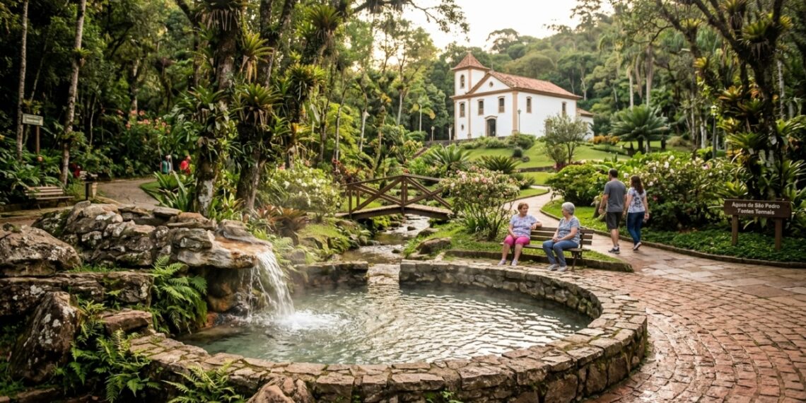 Sossego e educação exemplar: a pequena cidade brasileira que transformou um poço histórico em um santuário de águas termais