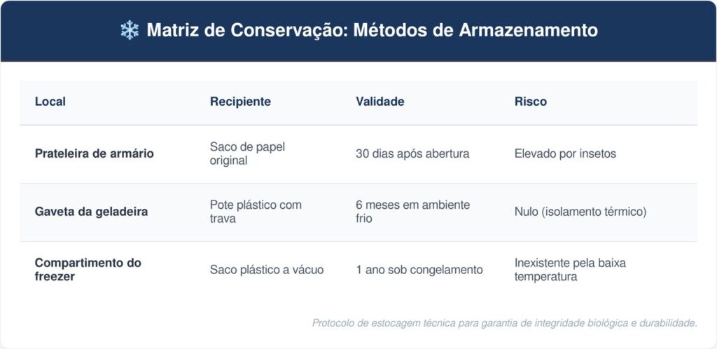 Armazenar-na-geladeira-tabela-1024x498 Pare de guardar a farinha de trigo aberta no armário da despensa: essa é a maneira correta de armazenar na geladeira para evitar o surgimento de bichinhos