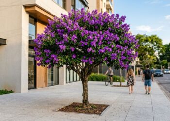 3 árvores de crescimento rápido cujas raízes não danificam a calçada, perfeitas para pátios de entrada