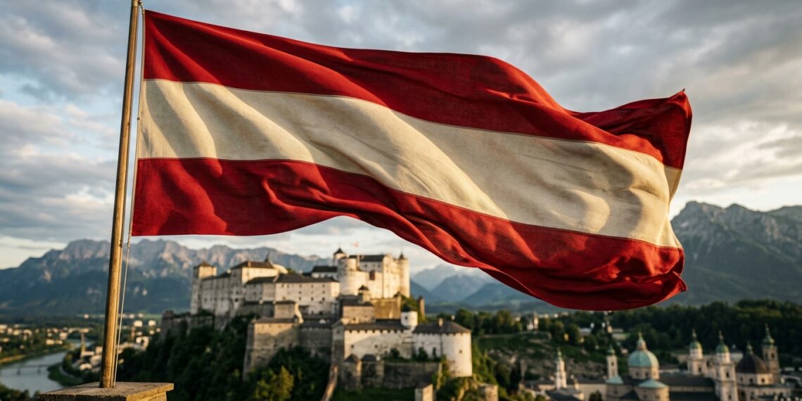 Por que a bandeira da Áustria tem vermelho e branco, e qual a origem histórica dessas cores que atravessaram séculos?