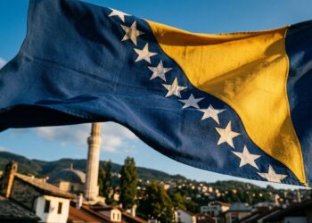 Azul e ouro na Bósnia: por que a bandeira escolheu as cores da União Europeia